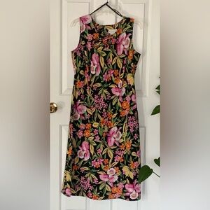 Vintage White Stags Tropical Floral Sleeveless Maxi Dress Size 12 NEW with tags